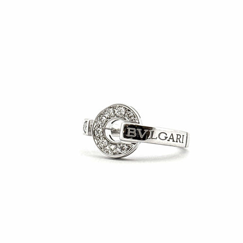 Bague 51 Bulgari - Bague "Bvlgari Classic" or blanc 18 carats et diamant 58 Facettes