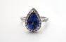 Bague Bague Or Blanc Diamants Tanzanite 58 Facettes
