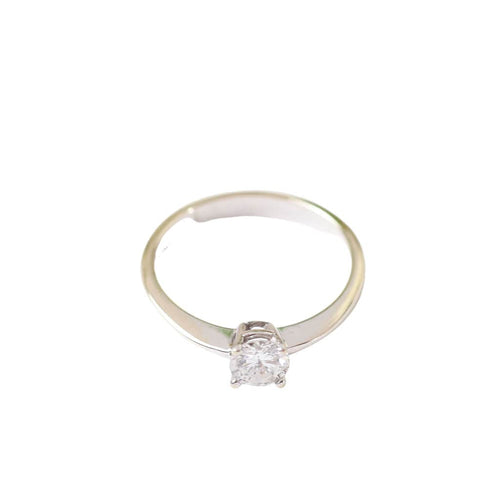 Bague 54 Bague solitaire en or blanc avec diamant 58 Facettes 126443