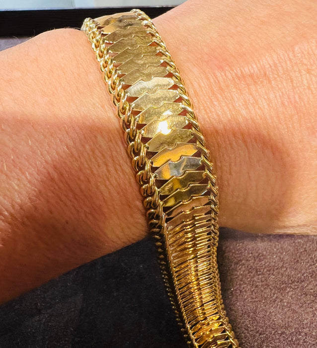 Bracelet or jaune époque 1950