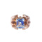 Bague 55 Bague Tank or rose et aigue-marine 58 Facettes BagTank.A.M-1725