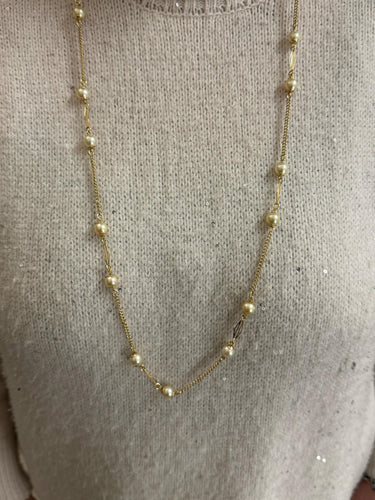 Collier Collier en or jaune et perles 58 Facettes