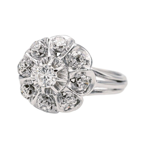Bague 48 Bague Marguerite Or blanc Diamant 58 Facettes 4063807RV