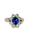 Bague 55 Bague marguerite or blanc saphir 1,62 ct et diamants 1,30 ct 58 Facettes 00081701