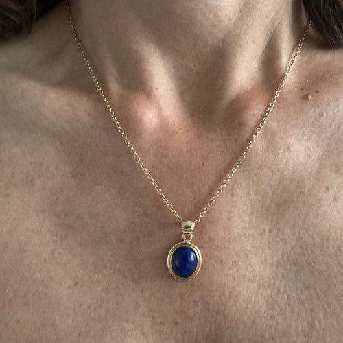 Collier Collier avec pendentif lapis-lazuli 58 Facettes 33597