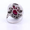 Bague 55 Bague Art Déco - or blanc, rubis, diamants 58 Facettes