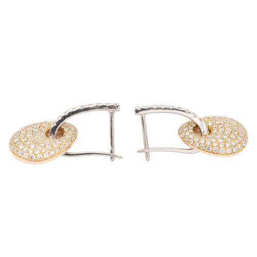 Boucles d'oreilles Boucles d'oreilles Dormeuses Or rose, Or blanc Diamant 58 Facettes 2397518CN