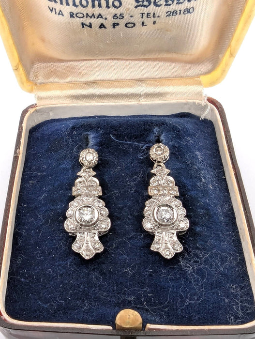 Boucles d'oreilles Boucles d'oreilles en or blanc et diamants 58 Facettes