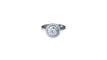 Bague 50.5 Bague Cible Double Entourage or blanc diamants 58 Facettes