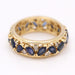 Bague 57 Gold Ring with sapphires and diamonds 58 Facettes N102945JC