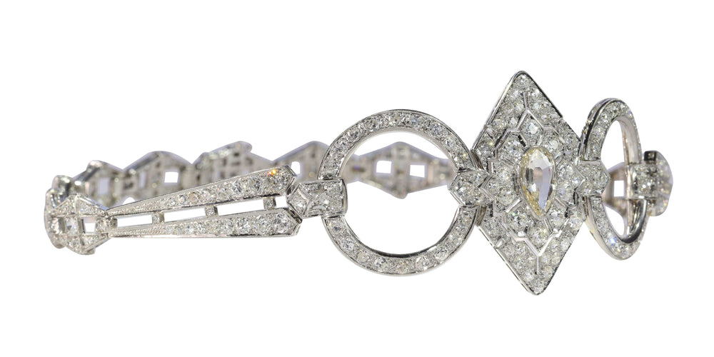 Collier Glamour des années folles : collier et coiffe pour chien en diamants style Art déco vintage 58 Facettes 23023-0064