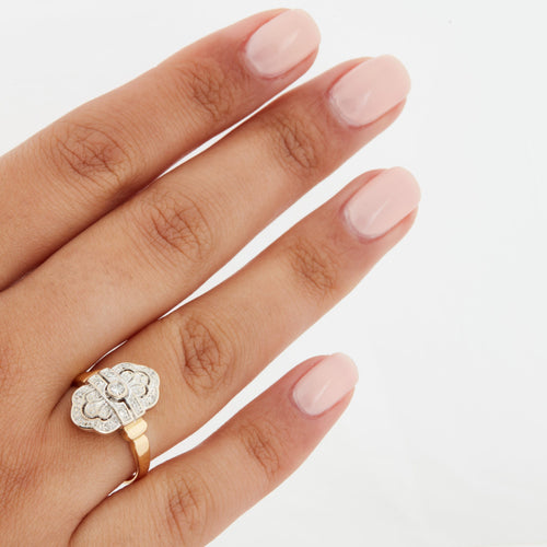 Bague 53 Bague Deux Ors - Diamants 58 Facettes RÉF 11011/19