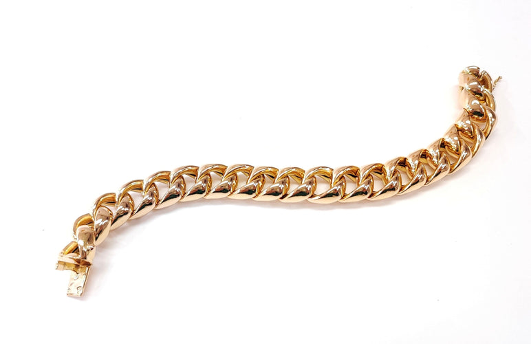 Bracelet Bracelet or jaune maillons carrés 58 Facettes Brac.Carré.1413