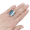 Bague 58 Bague cocktail aigue-marine, diamants, or blanc. 58 Facettes 34160