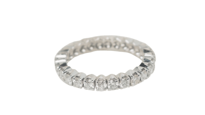 Alliance américaine en or blanc et diamants 1,30ct