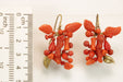 Earrings Antique coral gold earrings 58 Facettes 7452