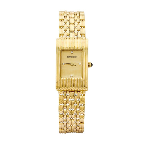 Montre Montre Boucheron, "Reflet", or jaune, diamants. 58 Facettes 35021