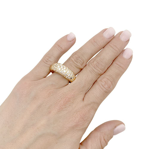 Bague 53 Bague Chaumet, "Grains de Caviar", or jaune et diamants. 58 Facettes 34895