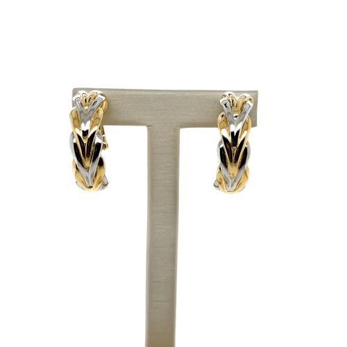 Boucles d'oreilles Maison Christofle - Créoles deux Ors 58 Facettes 1.0000379/1