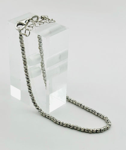 Bracelet Bracelet de perles de diamants en or blanc 58 Facettes 50204