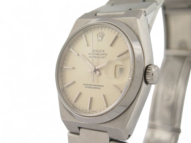 Montre vintage montre ROLEX 17000 oysterquartz datejust 36 mm acier  quartz 58 Facettes 270379