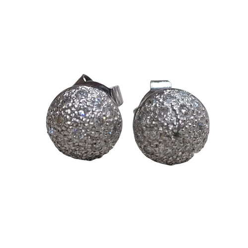Boucles d'oreilles Boucles d’oreilles en or blanc 18k et diamants taille brillant 58 Facettes PE946