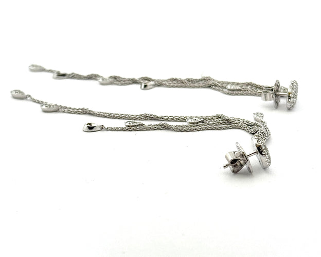 Boucles d'oreilles Boucles d’oreilles ailes d’anges pendantes or et diamants 58 Facettes