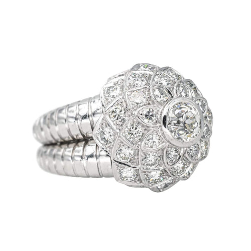 Bague 53 Bague Cocktail Or blanc Diamant 58 Facettes 4387256CN