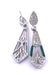 Boucles d'oreilles Boucles d'oreilles en or blanc avec diamants et émail vert 58 Facettes