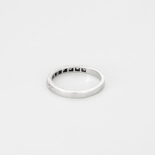 Bague 59 Alliance en platine et diamants 58 Facettes LP1147