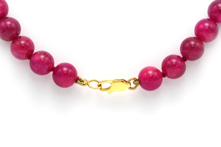 Collier Collier en or jaune et perles de rubis 58 Facettes 21208