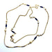 Collier Collier chaine or jaune perles et émail bleu 58 Facettes AB377