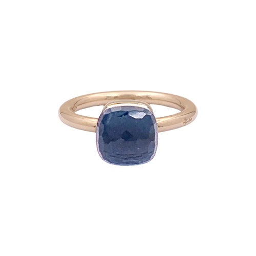 Bague 51 Bague Pomellato, « Nudo Petit», or blanc, or rose, topaze blue London. 58 Facettes 34988