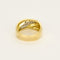 Bague jonc or jaune et diamants