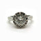 Bague solitaire or blanc diamant 1,58 carat 58 Facettes 26/6