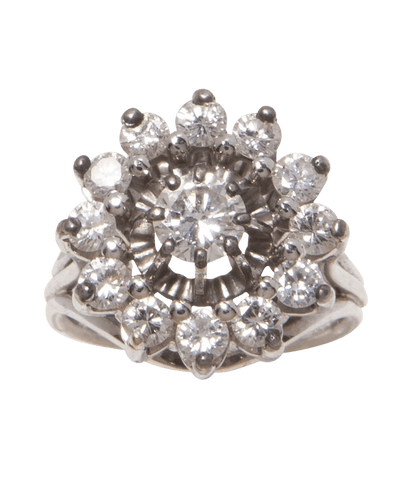 Bague Marguerite Or blanc 18K Diamant