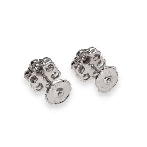 Boucles d'oreilles Boucles d'Oreilles Fleur – Or Blanc 18k – 1,60 ct de Diamants Brillants G-VS – Systèmes Alpa 58 Facettes FB10929