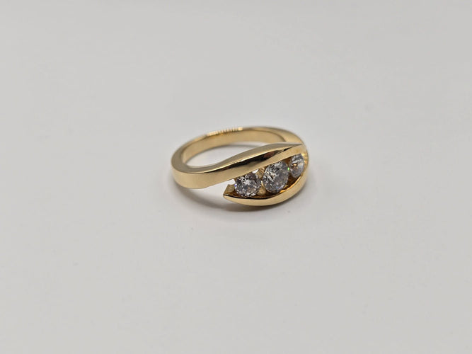 Bague 54 Bague or jaune sertie de diamants 58 Facettes 1CA00000-67