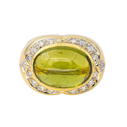 Bague 54 Bague  Cocktail Or jaune Péridot, Diamant 58 Facettes 4377113RV