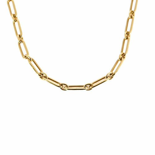 CARTIER - SANTOS -  Chaîne en or jaune à maillons ovales ajourés