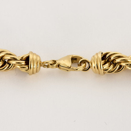 Collier Collier maille corde en or jaune 58 Facettes SL4916