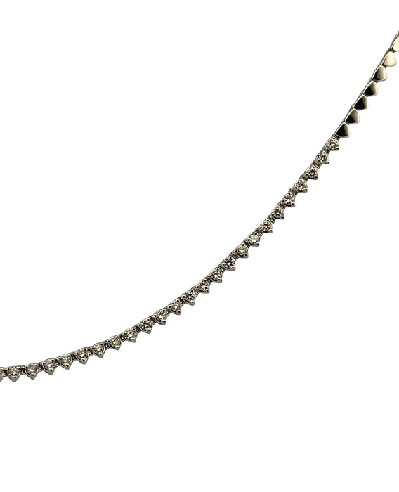 Collier rivière de diamants or blanc