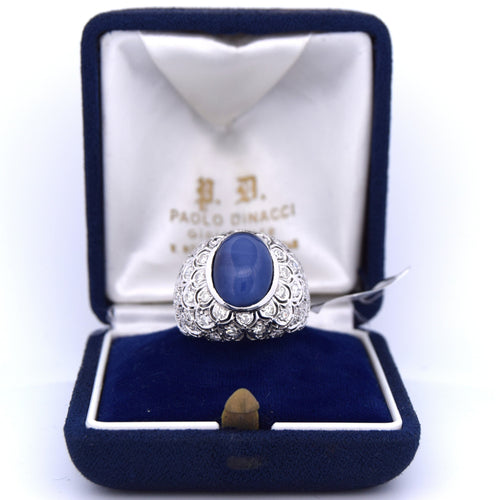 Bague 56 Bague saphir cabochon 58 Facettes