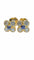 Boucles d'oreilles Boucles d’oreilles trèfles en or jaune diamants et saphirs 58 Facettes