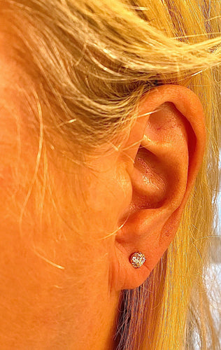 Boucles d'oreilles Boucles d’oreilles puces en or jaune 18 carats, diamants 2x 0,50 carats 58 Facettes AB628