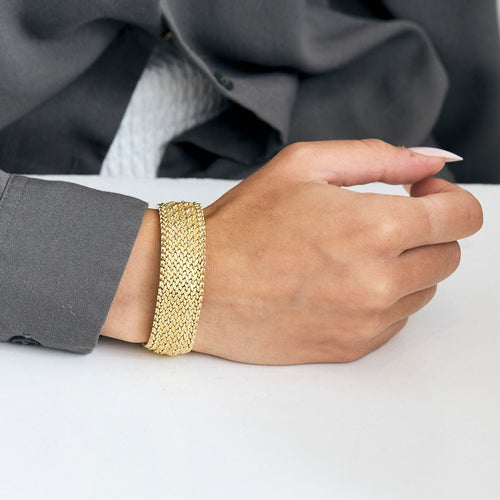 Bracelet souple en Or jaune 18k