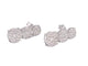 Boucles d'oreilles Boucles d'oreilles en or blanc avec trois chatons de diamants les uns en dessous des autres 58 Facettes 2110