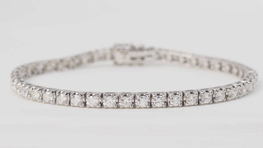 Bracelet rivière en or blanc et diamants