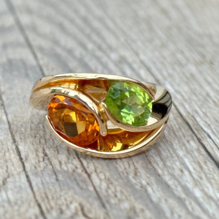 Bague 52 Bague Garel Envol péridot citrine 58 Facettes 233