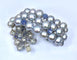 Bracelet Important bracelet or blanc, saphirs étoilés, diamants et perles grises 58 Facettes AB632